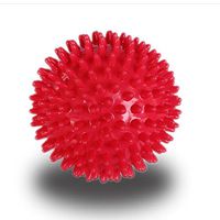 Massager Roller Balls - Plantar Fasciitis, Deep Tissue Foot, Back, Shoulder, Legs, Muscle Therapy - Best Porcupine for Acupressure & Myofascial (2.4inch, Red)