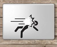 Hit by Apple - Apple MacBook Laptop Vinyl Sticker Decal, Die Cut Vinyl Decal for Windows, Cars, Trucks, Tool Boxes, laptops, MacBook - virtually Any Hard, Smooth Surface