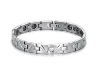 LOVE Beauties Athena Jewelry Titanium Series Men's 9MM Titanium Magnetic Bracelet in a Nice Gift Box, Anti-Fatigue, Pain Relief