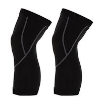 Baiyu A Pair Elastic Compression Leg Sleeve Sunproof Breathable Calf Shin Support Sports Leg Guard Knee Pad for Cycling Running Climbing Traveling Black Size L