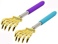 zdyCGTime Metal Portable Extendable Telescopic(Big Ghost Palm Claws) Back Scratchers/Hand Massager/backslap with Rubber Handles(2-Packs) (Big Ghost)