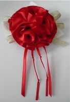 Red Ribbon Rose Corsage
