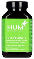 HUM Gut Instinct - 25 Billion CFU Skin Beauty & Gut Support Vegan Probiotics (30 Vegetarian Capsules)