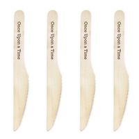 Dress My Cupcake Natural Wood Candy 200-Pack Buffet Knives DIY Kit, Once Upon a Time, Brown