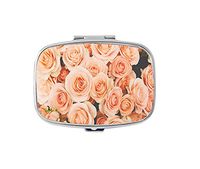 Rectangle Pill Case - Rose bouquetCustom Fashion Style Pill Box - 2 Compartments Pill Box/Pill case