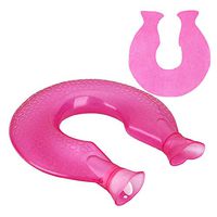 ZHAO YING Multi-Color Transparent U-Type Hot Water Bag, Hot Water Bottle Plastic U Type Transparent Neck Protection Warm Soothing Aching (Color : Pink)