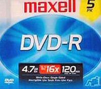 Maxell DVD-R 5Pk 2 Hour (2-Pack)