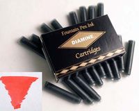 Diamine Refills Passion Red Pack of 18 Fountain Pen Cartridge - DM-8028