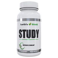 Earth's Shield Study, Focus Enhancer with Vitamin B12 Velvet Bean Extract Infinergy, 60 Vegetarian Capsules