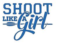 Home Grown Claremore Shoot Like a Girl | Vinyl Sticker Decal | 5.5" Wdith X 4.057" Height | Blue HGC0844