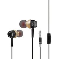 gooyu Metal Earphones with Microphone in-Ear Earbud Headphones Noise Isolating Earbuds for iPhone iPad iPod Samsung，Android Smartphones Tablets Laptop Mac Computer MP3/4-Black