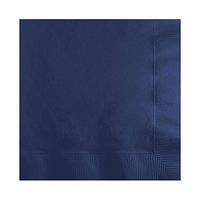 Solid Navy Beverage Napkins (100-Pack)