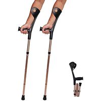 UPANV Crutch Folding Elbow, Aluminum Alloy, Four Folds, Elbow, Forearm Crutch Elbow Crutches Foldable Ultralight Aluminum Assistance Hight Adjustable with Comfy Handle,2Pcs