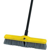 Rubbermaid Commercial Multi-Surface Polypropylene Plastic Foam Block Medium Floor Sweep, 18-Inch Head Width, Gray (FG9B0800GRAY)