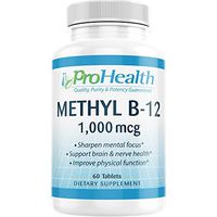 ProHealth Methyl B-12 Methylcobalamin (1000 mcg, 60 sublingual Tablets) (Vitamin B-12)