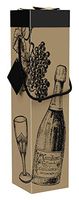 EndlessArtUS Montrachet Wine Gift Box, EZ Wine Caddy. Easy to Assemble and No Glue Required. (Glass)