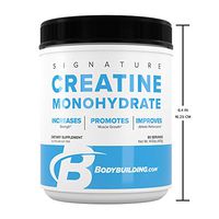 Bodybuilding Signature Micronized Creatine Monohydrate Powder | Muscle Builder | Promote Performance Recovery | 400 Grams, 80 Servings