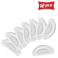 Oopsu 12 Pairs Eyeglasses Nose Pads Transparent Anti-Slip Nosepad Silicone Adhesive Nose Pads for Eyeglass Glasses, Sunglasses Reading Glasses (Clear)