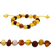 Amberalia Adjustable Knotted Baltic Amber Bracelet, Helps in Pain Relief - Boost Immune System - ONE Size FITS Most - Polish Multicolor -S