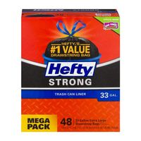 Hefty Strong Large Trash Bags 33 Gallon - Can Liner - 48 Count (3 Pack(48 Count))