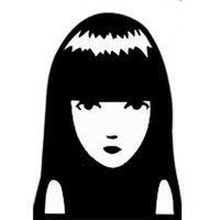 Emily Strange Image - Vinyl 4" tall (Color BLACK) decal laptop tablet skateboard car windows stickers