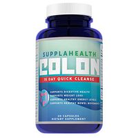 SupplaHealth 15 Day Fast Acting Extra Strength Colon Cleanse for Detox Weight-Loss Increased Energy Metabolism Boost with Probiotics Natural Laxatives for Constipation Relief & Gut Health 30 Capsules