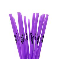 Trump Straws (10inch0.23inch) - Purple and Black Reusable Plastic Drinking Straws-Pack of 20