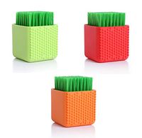Hoocozi 3 PCS Scrub Brushes Cute Washing Brush Scrubber Cleaning Brush Set Silicone Laundry Brush Scrubbing Brushes for Clothes Underwear Shoes Kitchen Bathroom