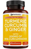 Turmeric Curcumin and Ginger Capsules 1400mg with Black Pepper (Bioperine) l Joint Pain Relief Supplement, Anti-Inflammatory, Antioxidant Tumeric Ginger.