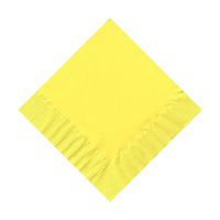 50 Plain Solid Colors Beverage Cocktail Napkins Paper - Yellow