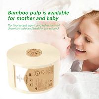 Lanhui Bamboo Bathroom Tissue, Ecofriendly Soft Jumbo Rolls Commercial Ultra Gentle Toilet Paper Replacement Roll Paper for Business Table Restaurant (1PCS)