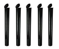 EZtube Extra Large Black Squeeze Top Doob Joint Blunt Tube Holder Waterproof Airtight Smell Proof Odor Sealing Container (5-Pack)