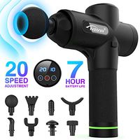 Massage Gun,Deep Tissue Percussion Muscle Massager for Athletes and Pain Relief with 9 Replaceable Heads,20 Adjustable Speed,Super Quiet Brushless Motor