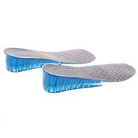 PIXNOR Pair of 4.5cm 2-Layer Adjustable Height Men's Silicone Invisible Increased Insoles Shoe Lifts Shoe Pads