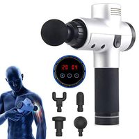 LXHSY Massage Gun,Sports Electric Muscle Fascial Massager, Deep Muscle Massager,Frequency Muscle Massage for Thergun Hypervolt to Relieve Pain,with 4 Massage Heads,Touchscreen
