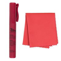 Eye Glasses Cleaning Kit For Lenses And Screens | (1) Eyeglass Cleaner Spray 8 ml Bottle + (1) Soft Premium Microfiber Cloth | For Eyewear, Sunglasses, Camera Lenses, Smartphones, And Tablets | Maroon