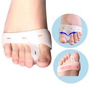 JIAHAO 1 Pair Creative Bunion Band Gel Toe Spreader Separator Protector Foot Care Toe Protector (White)