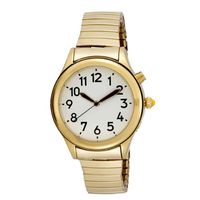 Ladies Gold Tone Talking Watch White Face - Choice of Voice