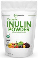 Organic Inulin FOS Powder (From Jerusalem Artichoke), 1KG (35 Ounce), Prebiotic Intestinal Support, Colon and Gut Health, Natural Water Soluble Fibers for Smoothie and Drinks, No GMOs & Vegan Friendly