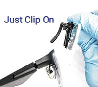 Reading Glasses, Readers Clip On and Flip Up, Magnifiers Strength +1.00 By V&V, Hassle Free Lenses, Clear, 120 mm width of all frame apx