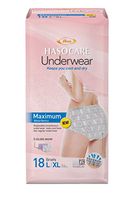 HASOCARE Breathable Incontinence Underwear for Women, Maximum Absorbency, Large/X-Large, 18 Count
