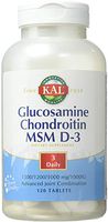 Kal Glucosamine Chondroitin Msm with D-3 Tablets, 120 Count