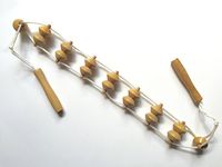 Touch Me (®) Wooden Wheel Body Roller Massager Neck Back Waist Care Cellulite Reduction Stimulate Circulation Stress Relief