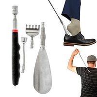 3-in-1 Telescopic 25" Multi Back Scratcher Shoe Horn Magnetic Pick Up Tool Set