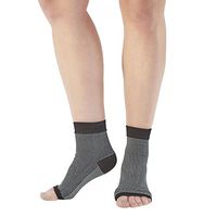 Ames Walker AW Plantar Fasciitis Relief Socks Black Large Relieve Symptoms associated with Plantar Fasciitis and Chronic Heel Pain Web Knitting Design for Breathability