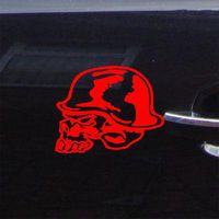 Die Cut Wall Car Decor Vinyl Art Notebook Helmet Macbook Decal Sticker Metal Mulisha Skull Helmet Laptop Adhesive Vinyl Car Bike Decoration Wall Art Red