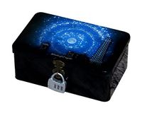 Gentle Meow Creative Night Style Large Password Tin Box with Lock Storage Tin Box Good Night