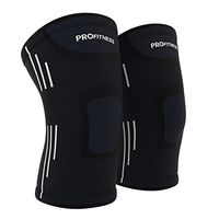 ProFitness Knee Sleeves (One Pair) Knee Support for Joint Pain & Arthritis Pain Relief - Effective Support for Running, Pain Management, Arthritis Pain, Surgery Recovery (Small, Black/White)