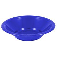 JAM PAPER Disposable Plastic Bowls - Small - 12 oz (7 Inch Diameter) - Blue - 20/pack