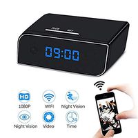 Spy Camera Clock EOVAS WiFi Hidden Spy Camera Clock Video Recorder Wireless IP Camera for Indoor Home Security Monitoring Nanny Cam with Night Vision Motion Detection